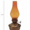 Oil Lamps - Antique Brass Mini - 6.5 Amber Glass