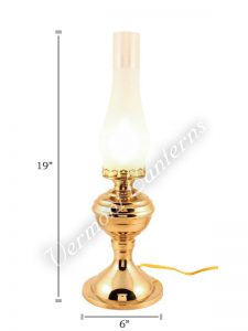 Electric Lantern Brass "Equinox" Table Lamp - 19"