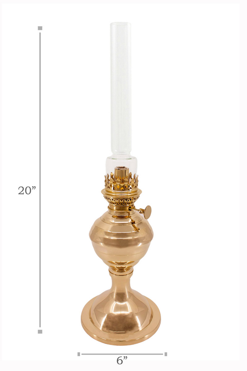 Standing Oil Lamps - Table Oil Lamp - Oil Vigil Lamp Brass, Gold