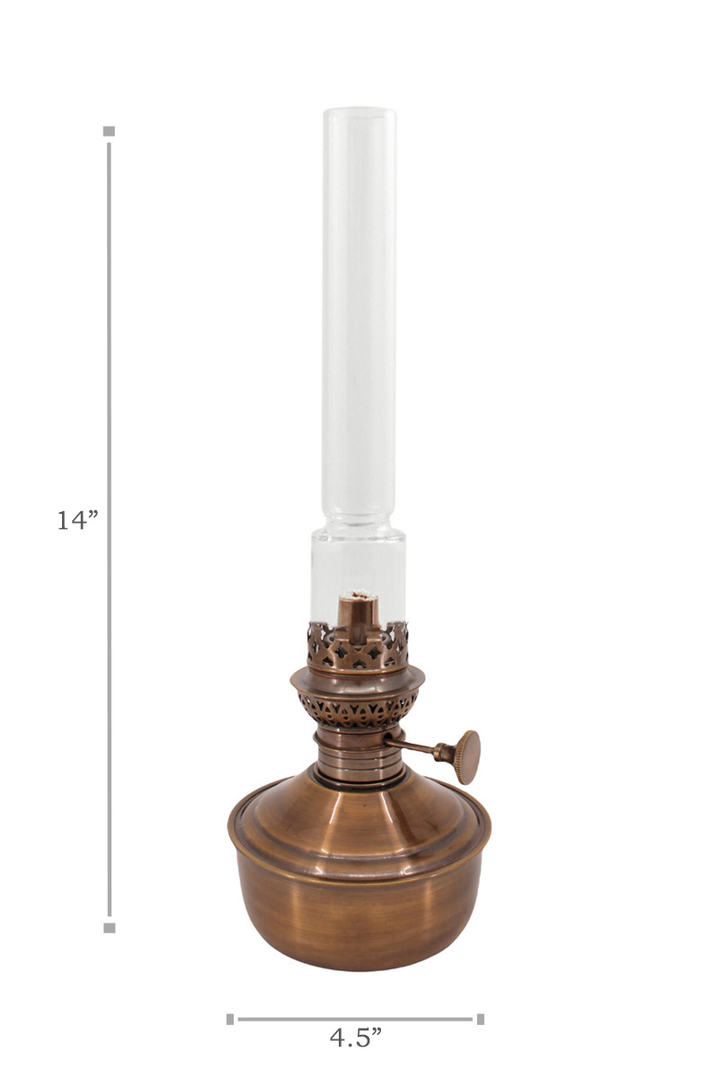 Vintage Miniature Kerosene Lamp Wick Burner Chimney 