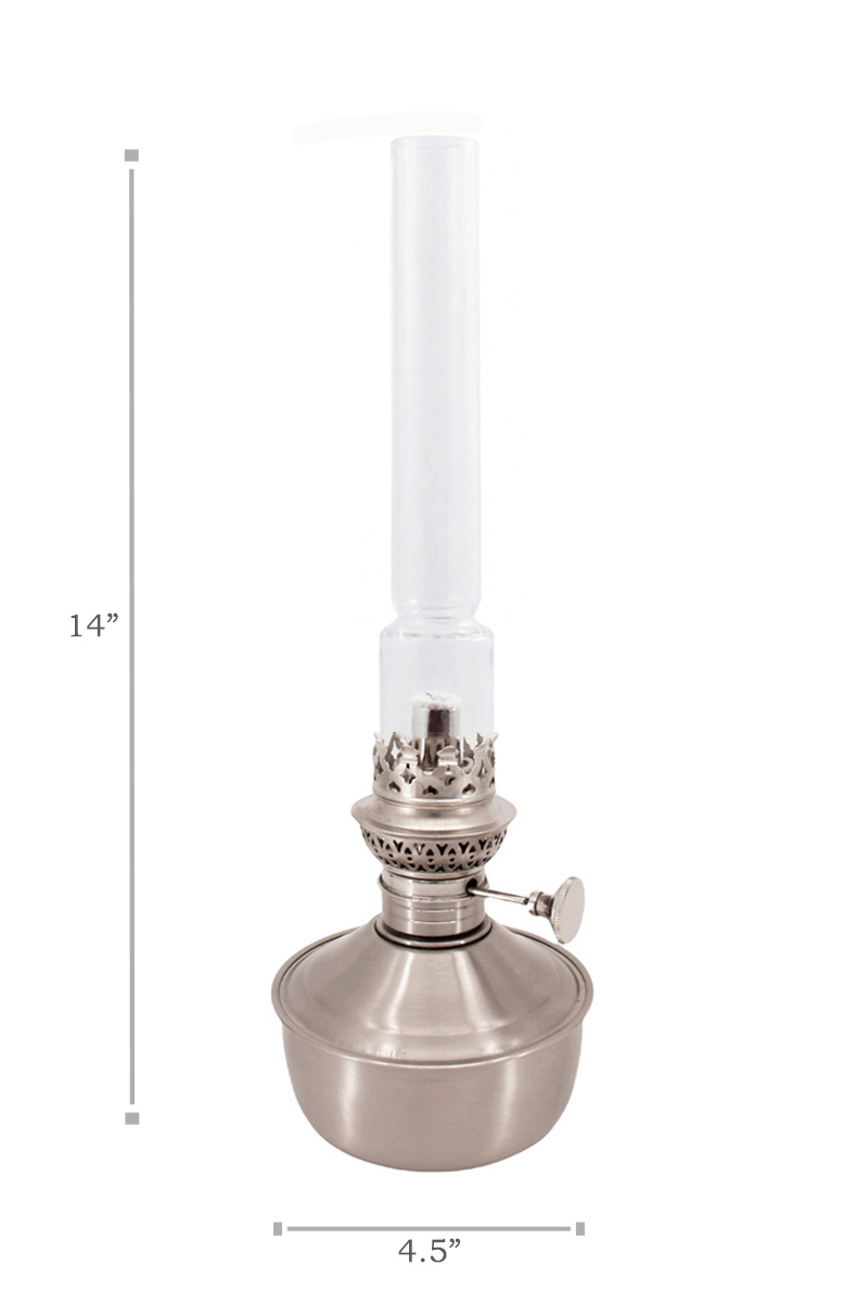 Brass Mansfield Center Draft Oil Lamp 14