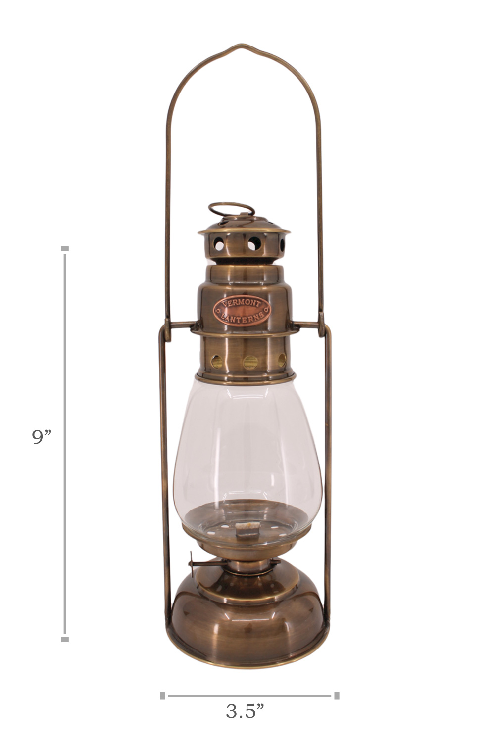 Brass Wall Mini Lantern Oil Lamp With Chimney at Rs 350