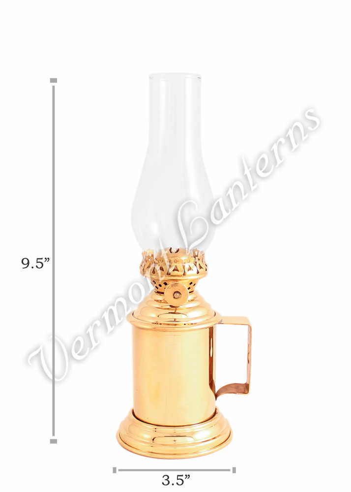 Vermont Lanterns Brass Mini Small Oil Lamp 6.5 (Antique Brass)