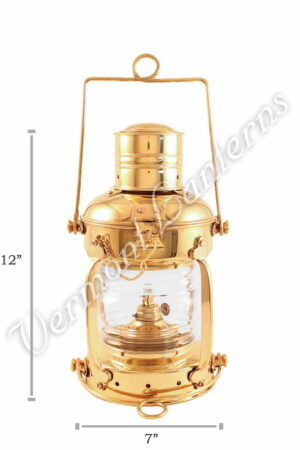 Antique Brass Nautical Ship Lantern Marine Glass Globe / Onion Oil Lamp —  Antiques Arena
