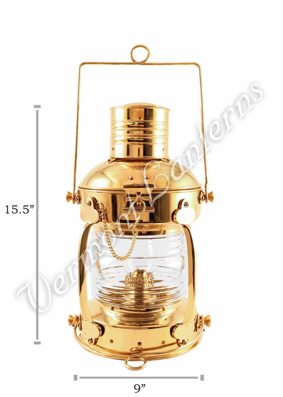Buy Solid Brass Anchormaster Oil Lantern 15in - Nautical Decor