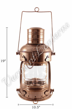 Ships Lanterns - Antique Brass Anchor Lamp - 12