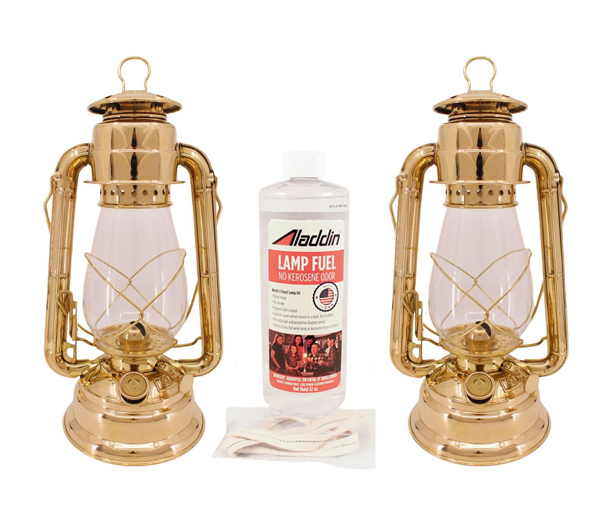 6'' Inch Nautical Brass Antique-Style white Glass-Miner Lamp Ship Lantern