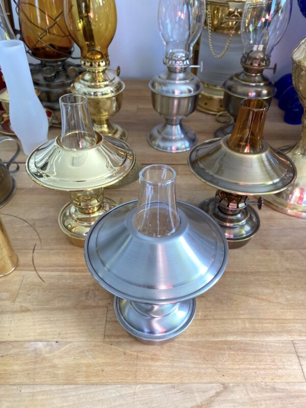 Pewter finished Brass Mini Chimney Shade