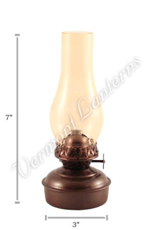 Oil Lanterns - Brass Mini - 5.75 Amber Glass