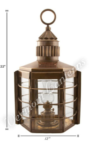 Ship Lanterns Clipper Lamp Antique Brass - 22"