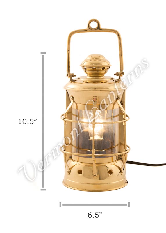 Electric Lanterns - Nautical Lamps Brass Masthead Lantern - 10.5