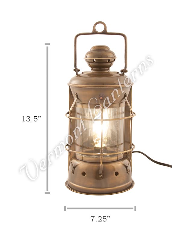 Electric Lanterns - Nautical Lamps Antique Brass Masthead Lantern